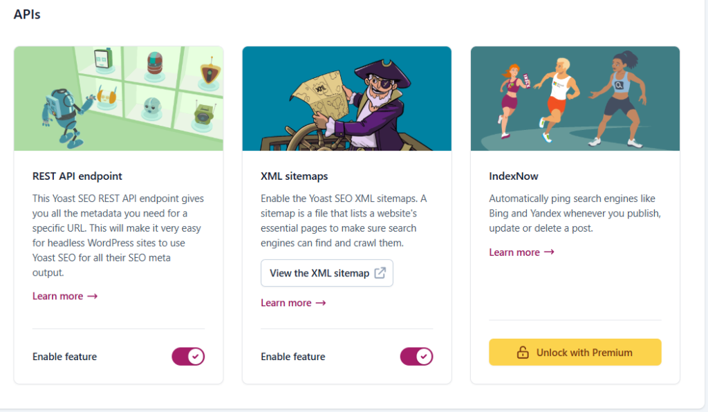 Sitemap feature by Yoast SEO